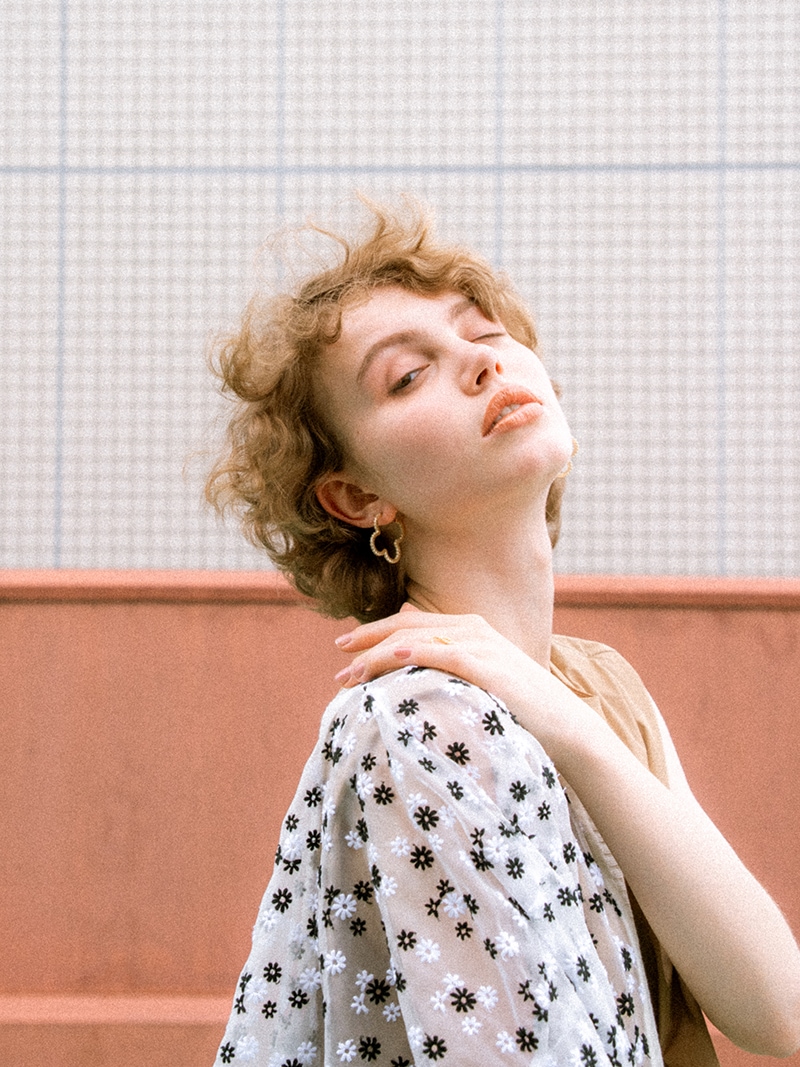 clover hoop pierce (gold) | ALL ITEM | sheriche（シェリッシュ）