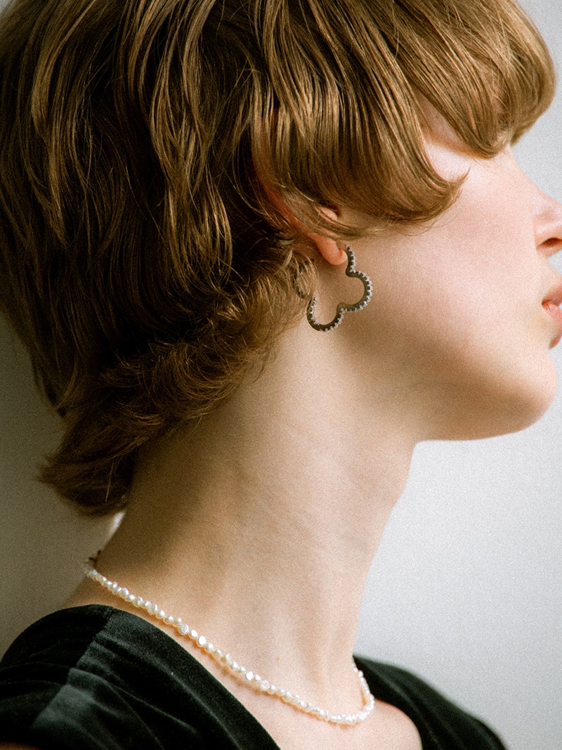 clover hoop pierce (silver)【grace】 | 【grace】 | sheriche