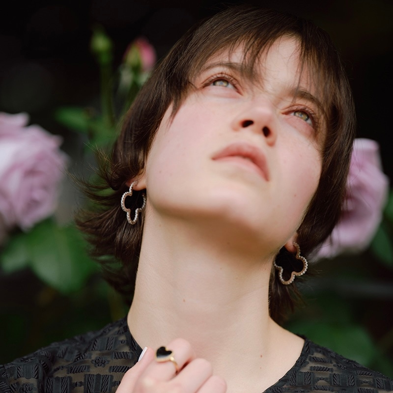 clover hoop pierce (silver)【grace】 | 【grace】 | sheriche