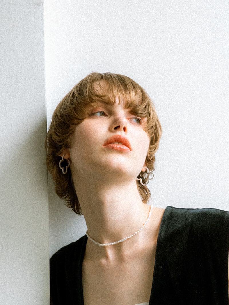 シェリッシュ sheriche クローバーピアス トレフル trefleplus clover hoop pierce (silver)【grace】 | 【grace】 | sheriche