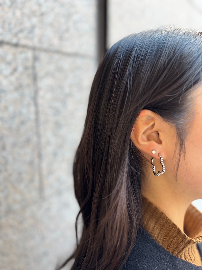 dot clover hoop pierce -silver- | pierce | sheriche（シェリッシュ）