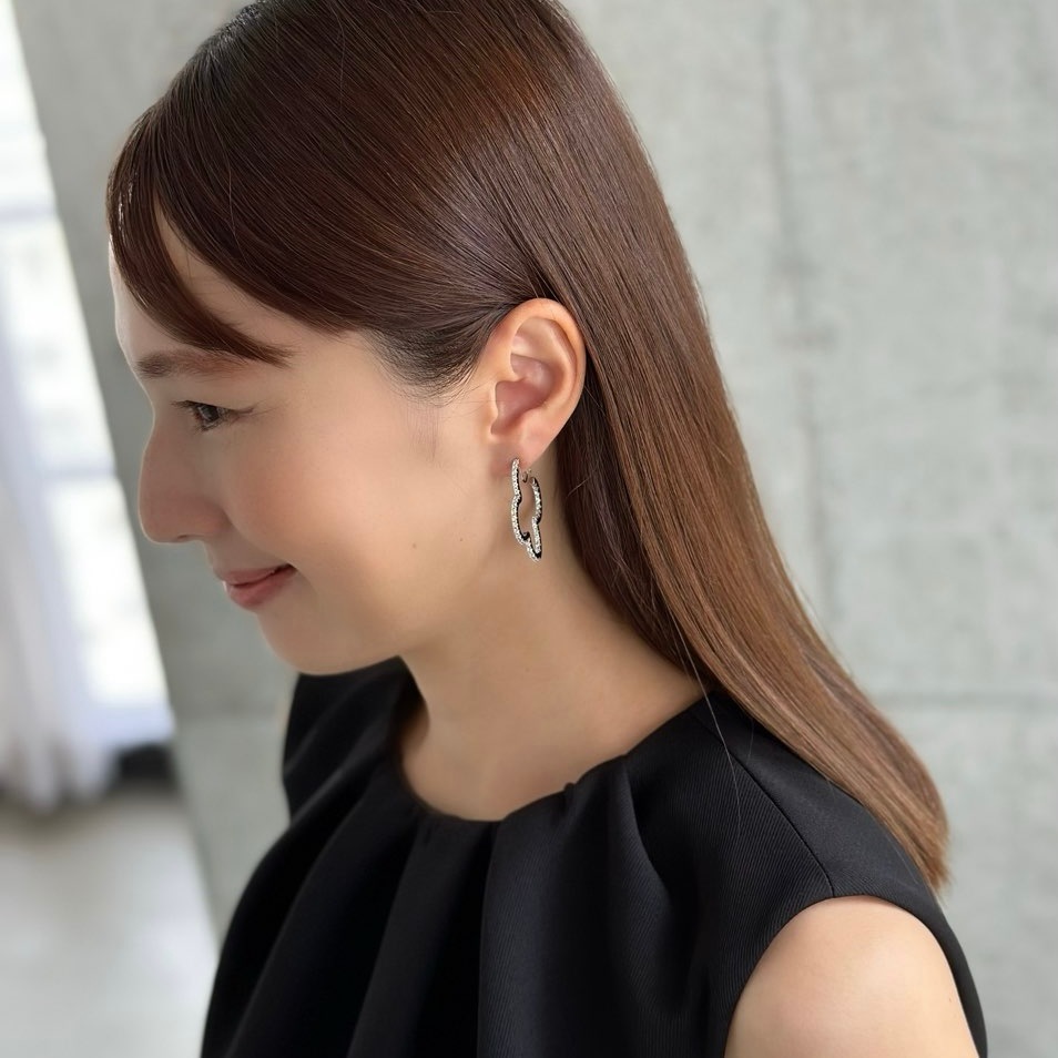 clover hoop earring (silver)【grace】 | 【grace】 | sheriche