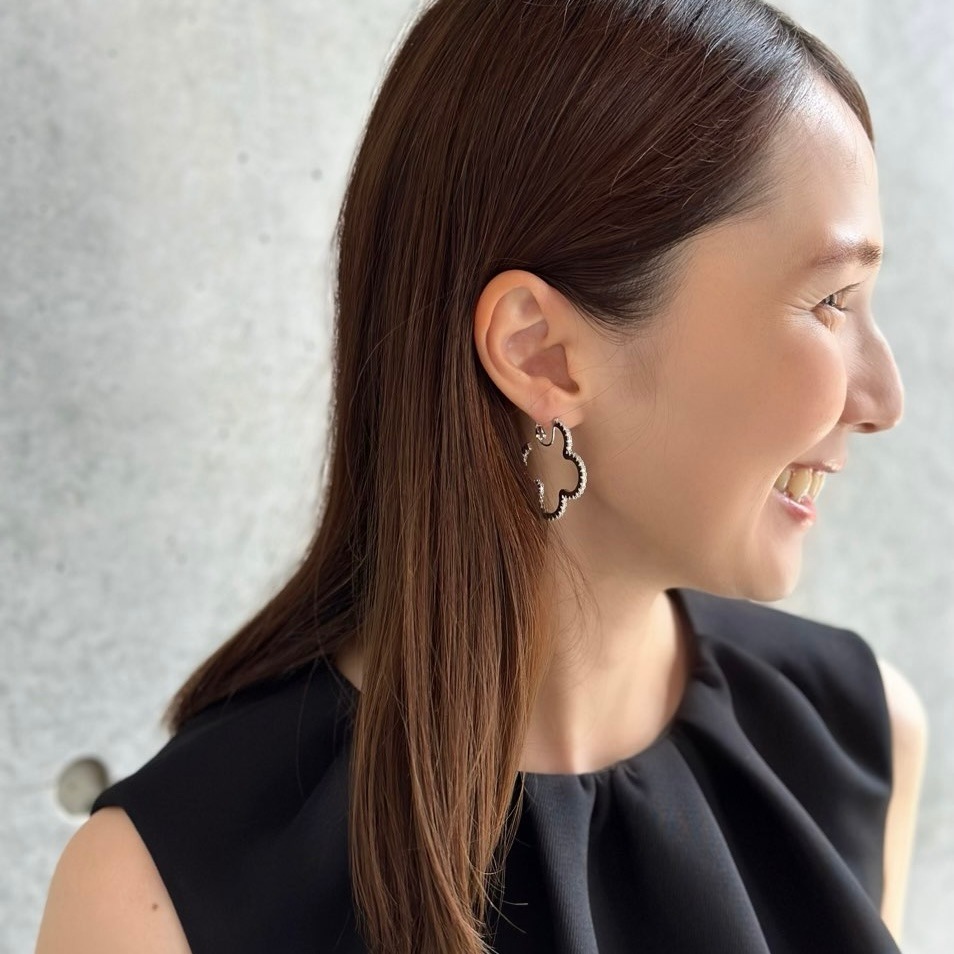 シェリッシュ sheriche クローバーピアス トレフル trefleplus clover hoop earring (silver) | ALL ITEM | sheriche（シェ