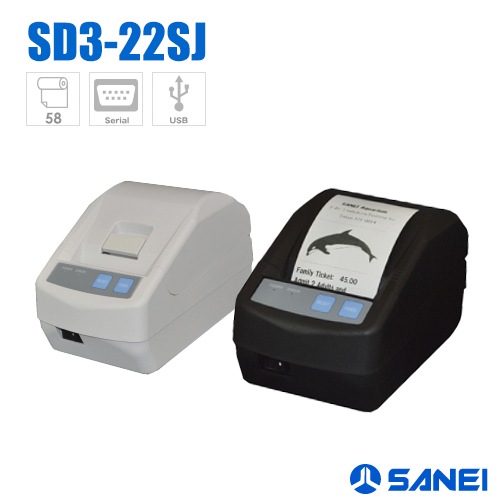 �ڻ����ŵ���58mm���쥷���ȥץ�󥿡� SD3-22SJ-W �ʥۥ磻�ȡ�/SD3-22SJ-B�ʥ֥�å��˥��ꥢ��/USB���ɥ����б�