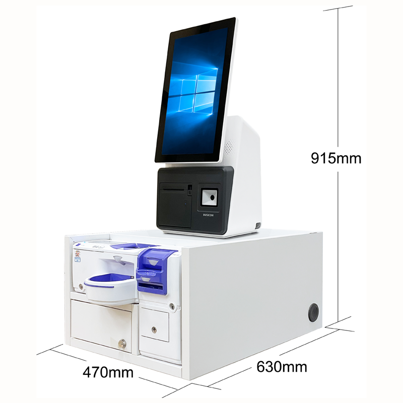 15.6インチ タッチパネル キオスク端末 Seav-MK・グローリー自動釣銭機