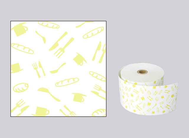 58mm幅ロール紙｜飲食店柄｜イエロー｜20巻