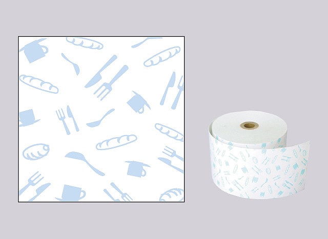 58mm幅ロール紙｜飲食店柄｜ブルー｜20巻