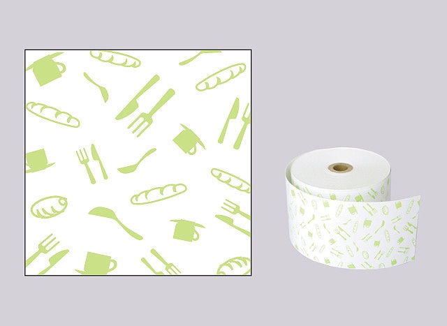 58mm幅ロール紙｜飲食店柄｜グリーン｜20巻