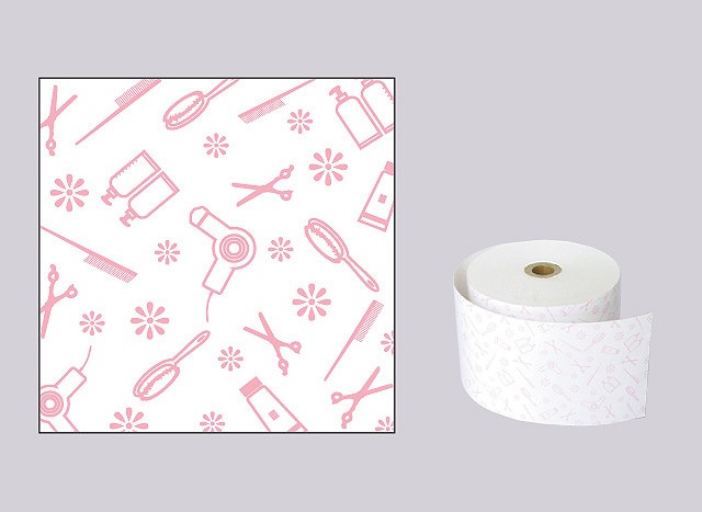58mm幅ロール紙｜理髪店柄｜ピンク｜8巻