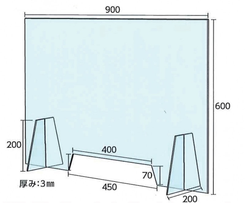 アクリルキャスト板　W900×600mm