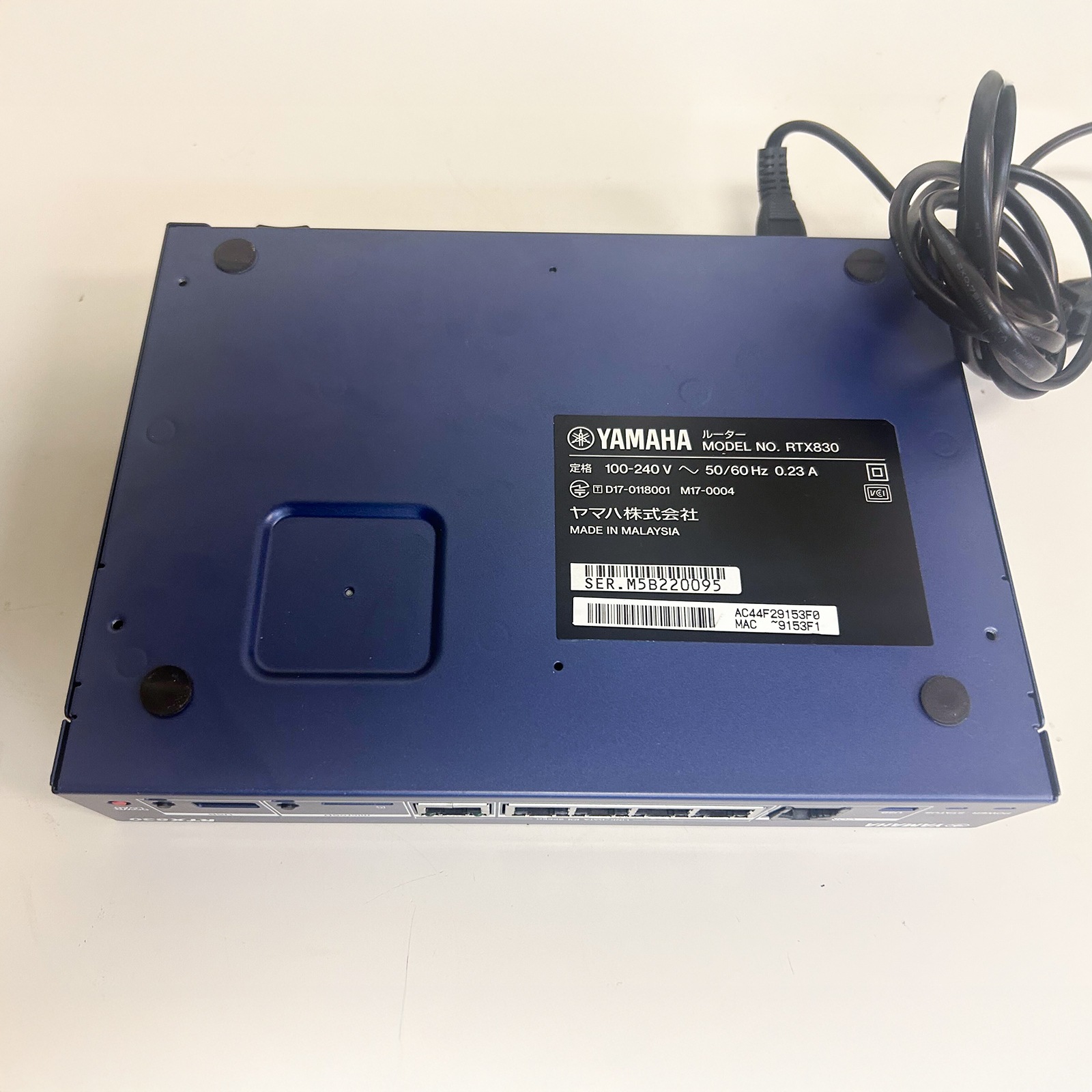 【ジャンク品】ヤマハ ギガアクセスVPNルーター RTX830