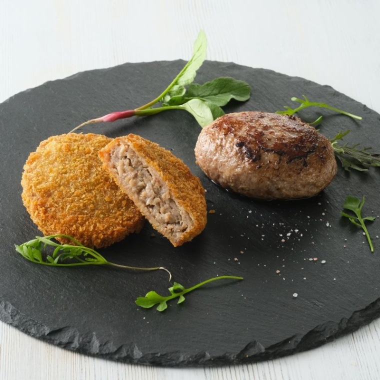 「福山ブランド認定」肉職人特製 ミンチカツ＆塩で食べるハンバーグステーキ/お歳暮/お年賀/ギフト/贈答/お祝い/内祝い/お返し/熨斗