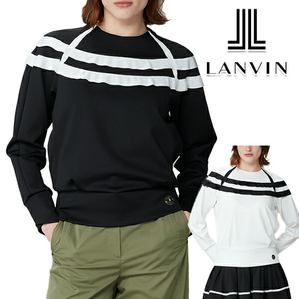 ランバン LANVIN VG4FSW31L レディース グログラン使い プルオーバー カットソー ゴルフウェア スポーツウェア 秋冬 ランバン 2024年秋冬モデル レディース グログラン使い プルオーバー