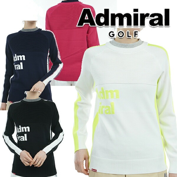 アドミラル 2024年秋冬モデル レディース レイヤーネック クルーセーター ADLA458 Admiral GOLF【24】