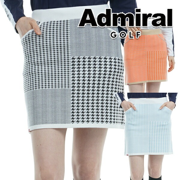アドミラル 2024年秋冬モデル レディース パターンミックス ニット スカート ADLA473 Admiral GOLF【24】