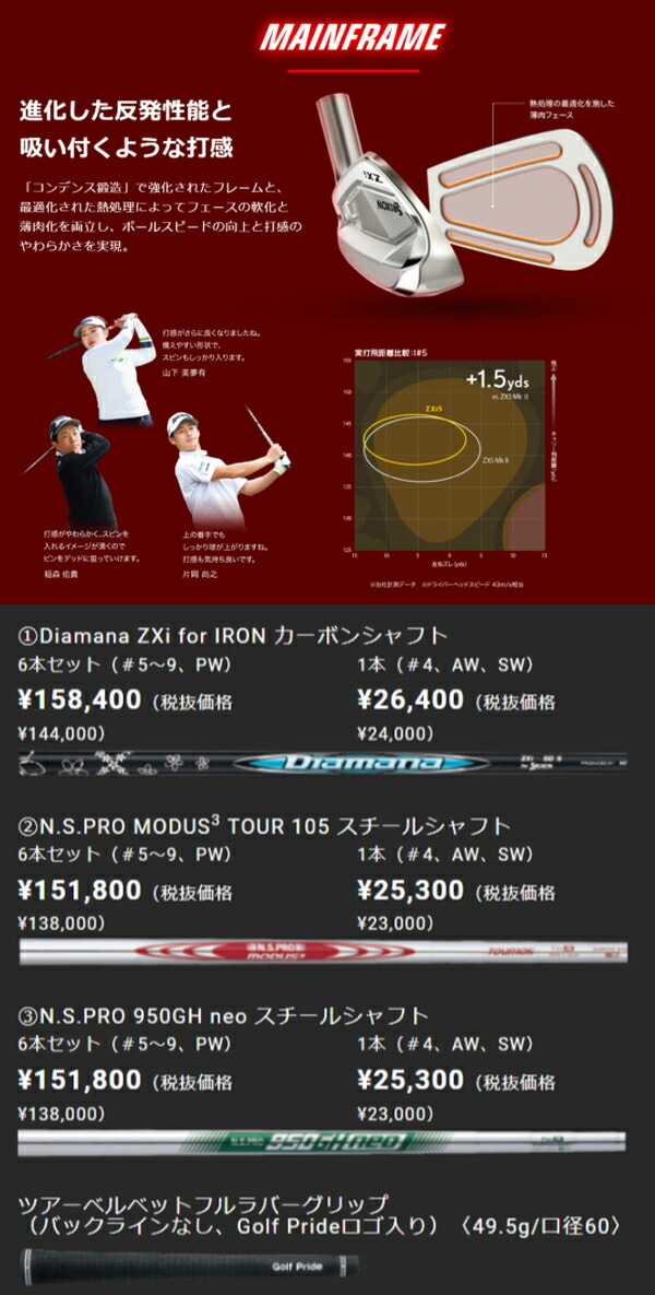 ダンロップ メンズ スリクソン ZXi 5 アイアン 単品（＃4、AW、SW