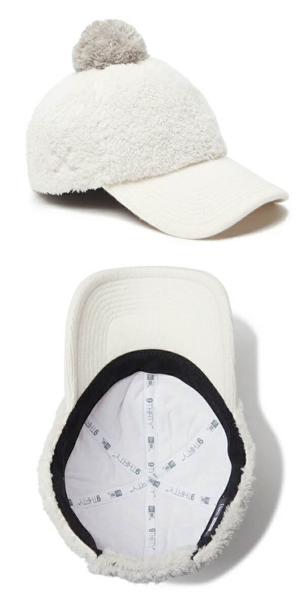 Newera■[Golf] [Woman] MINK FLEECE POM Ball Cap■送料込 ニューエラ 2024年秋冬モデル レディース 930LV MINK FLEECE POM