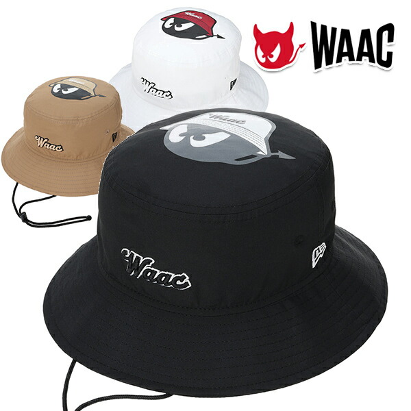 WAAC UNISEX ツバ広ハット　ゴルフ　ブラック WAAC ワック ツバ広ハット 072242833 ゴルフ : 第一ゴルフ