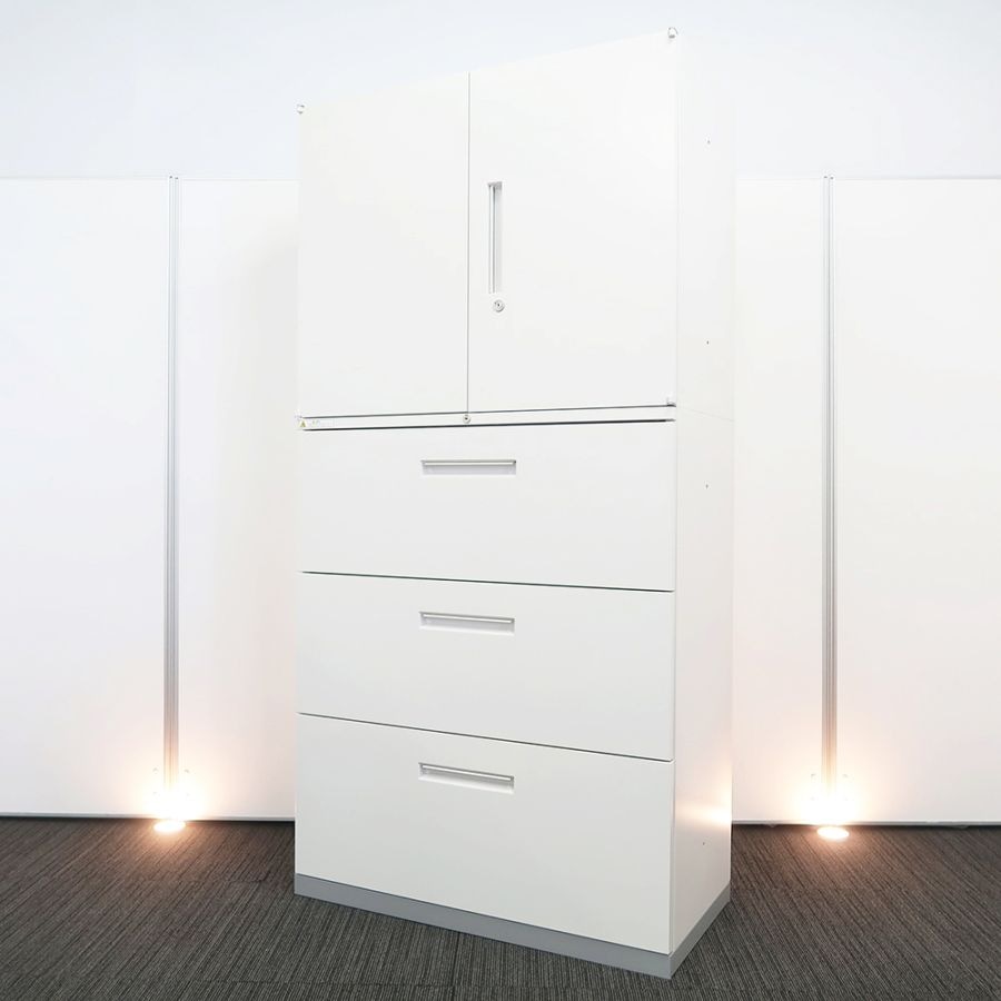 【中古】イナバ／TF　両開き（2段）+ 3段ラテラル書庫　中古オフィス家具