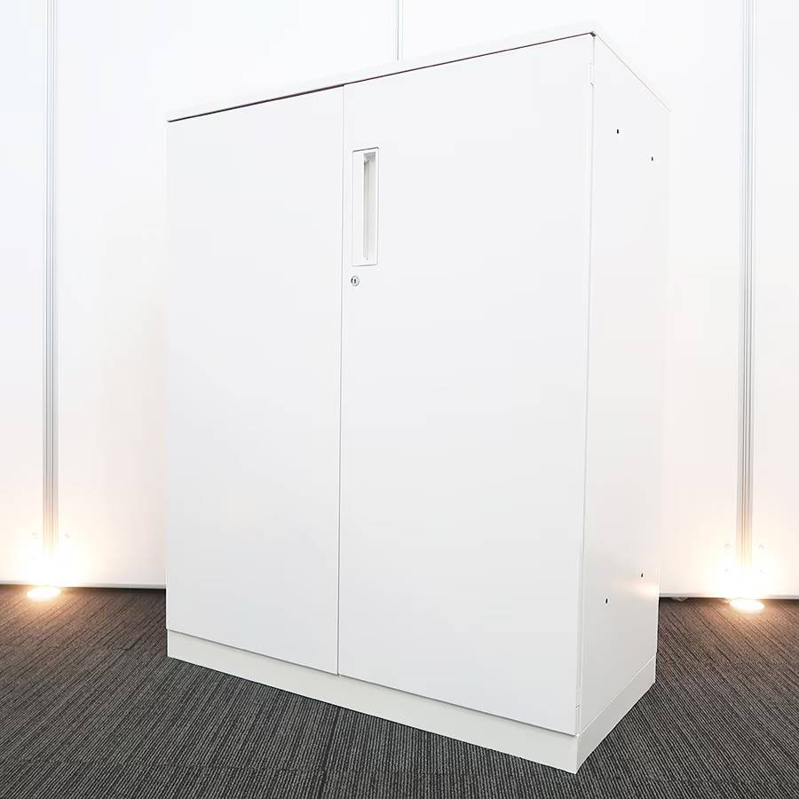 【中古】エディア コクヨ 両開き書庫 W900 天板ホワイト 中古オフィス家具 