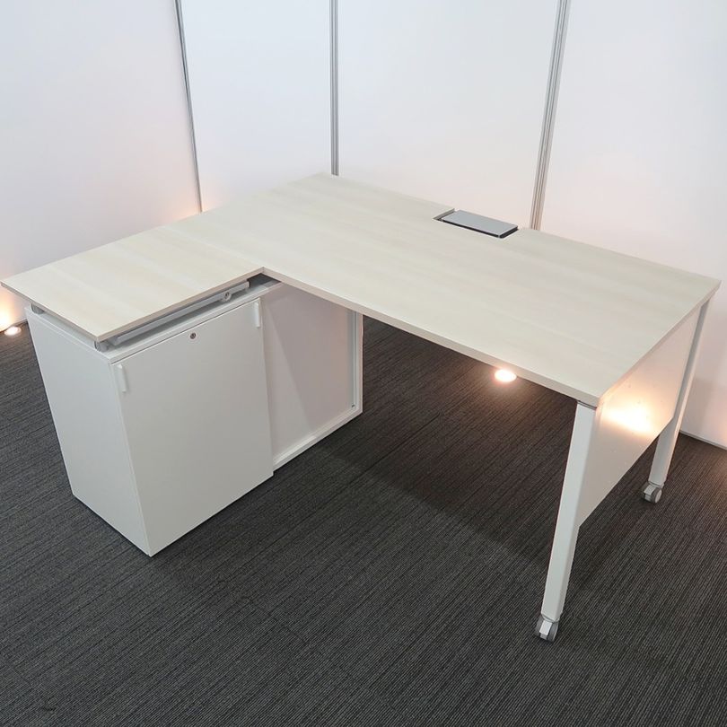 オカムラ L型デスク okamura L字型デスク(ホワイト）