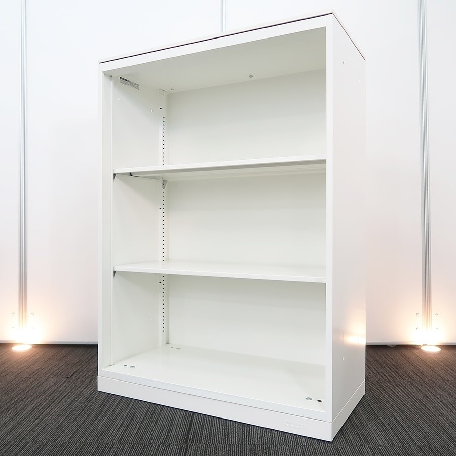 【収納キャビネット】中古オフィス家具<br>【オープン書庫（天板付き）】<br>■オカムラ／レクトライン