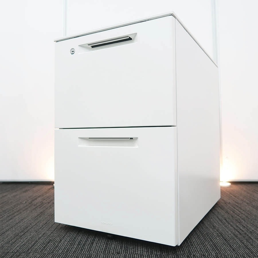 【中古】iS（アイエス） コクヨ 2段ワゴン ホワイト 中古 3695