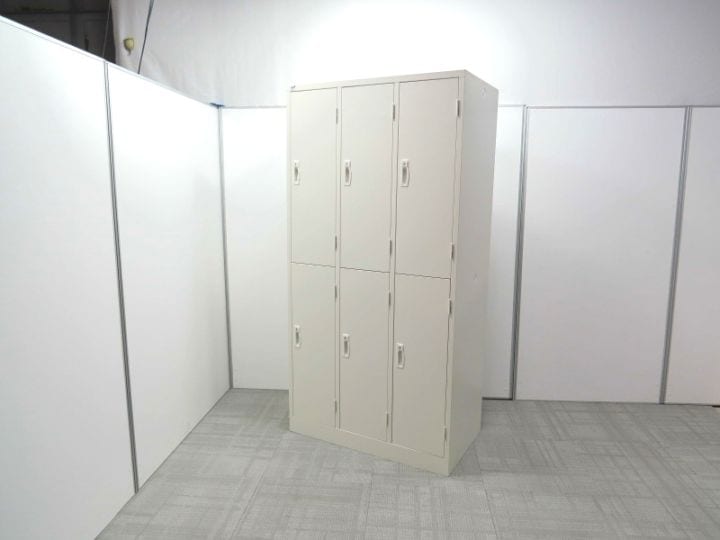 【中古】生興  6人用ロッカー ホワイト 中古 3863