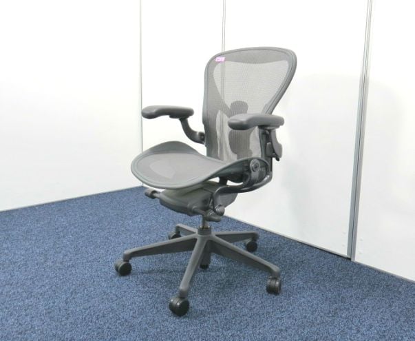 アーロンチェア ハーマンミラー (Herman Miller) リマスタード ダークカーボンベース Bサイズ 中古 3900 №2
