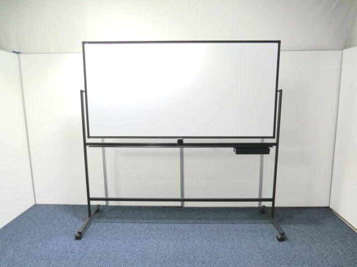 ホワイトボード プラス ブラックフレーム W1800 中古 Y3970