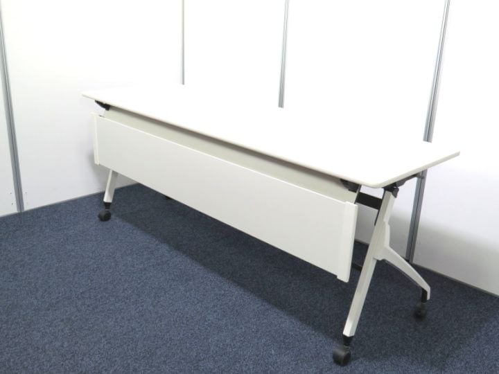 スクート イトーキ フラップテーブル 1860 幕板付き ホワイト 中古 P3977