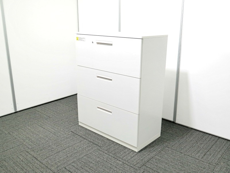 ハイパーストレージ 内田洋行 3段ラテラル書庫 ホワイト天板付 中古 S4012