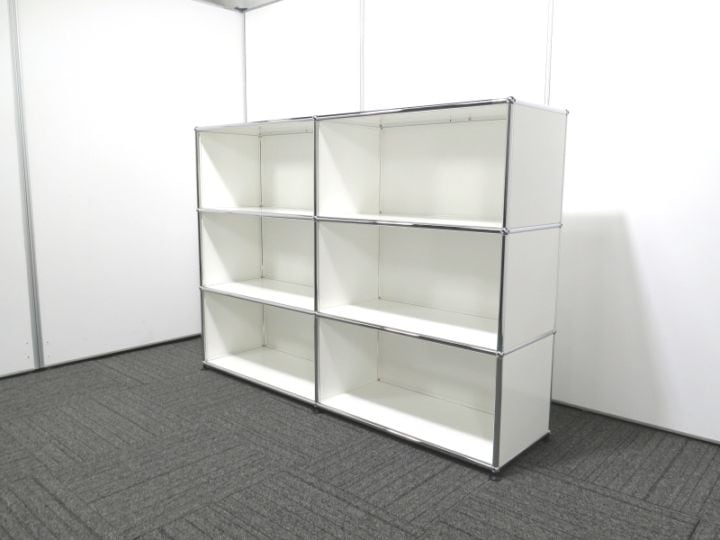 ハラーシステム USMモジュラーファニチャー 2列3段 ピュアホワイト 中古 S4023