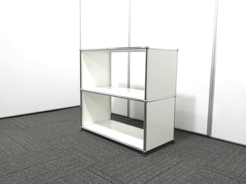 ハラーシステム USMモジュラーファニチャー 1列2段 ピュアホワイト 中古 S4024