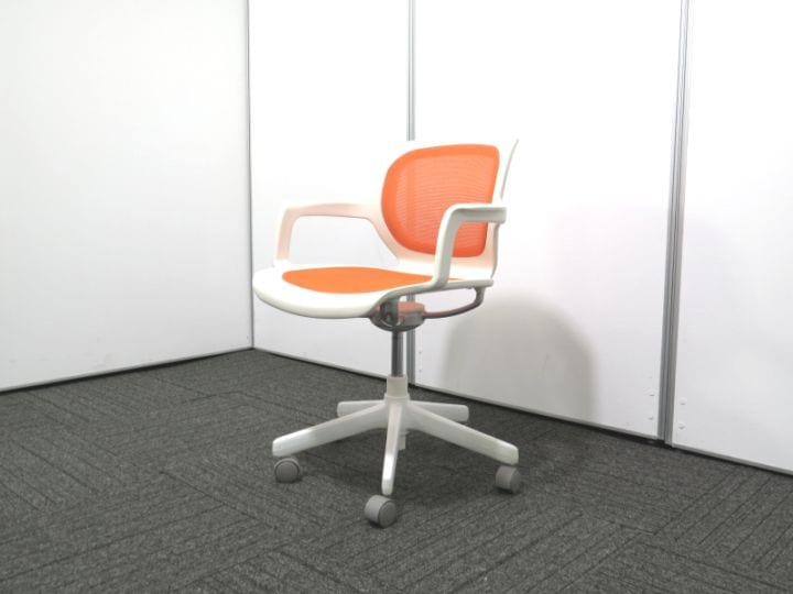 【中古】マリンバ コクヨ CRS-G1501 多目的チェア オレンジ 中古 S4060