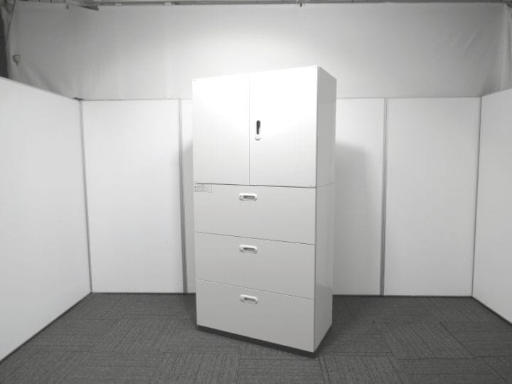 リンクスLX-5 プラス 両開き+3段ラテラル書庫 中古 R4068