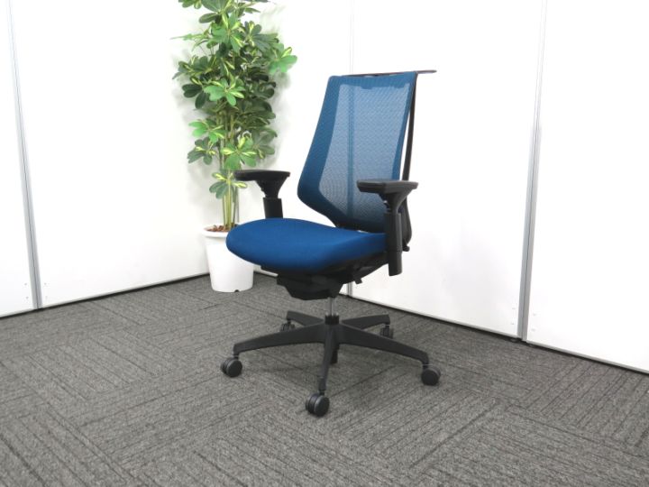 デュオラ コクヨ CRS-G3000E6 メッシュ ハンガー付 可動肘 中古 Y4181