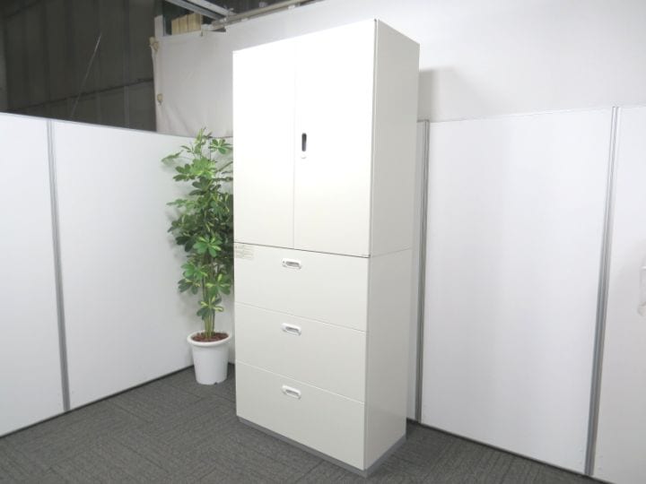 【中古】LX-5 プラス 両開き+3段ラテラル書庫 中古 R4220