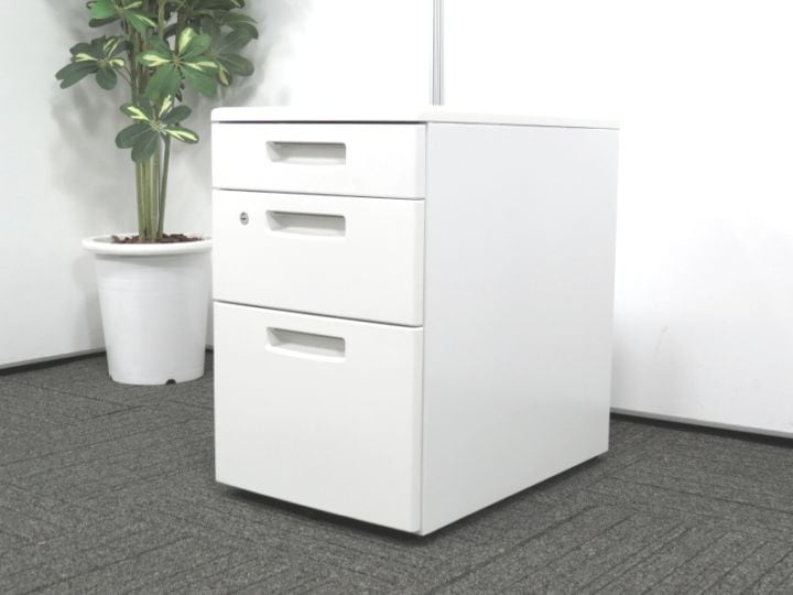 【中古】BSシリーズ コクヨ 3段ワゴン SD-BSN46C3SAWN ホワイト 中古 Y4239