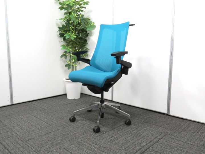【中古】アクトチェア イトーキ KG-477JB-ZTA3 可動肘 ハンガー アルミ脚 中古 Y4275