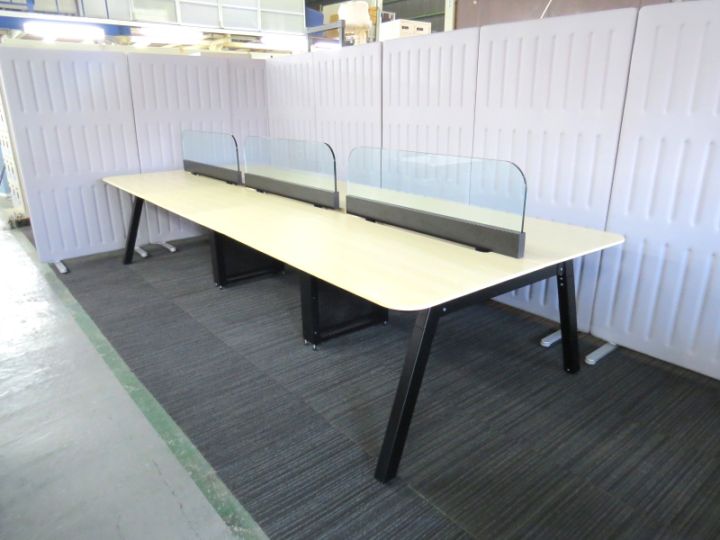 【中古】フリーアドレスデスク Knoll/ノル W3660 ガラストップパネル付き 23年製 中古 S4283