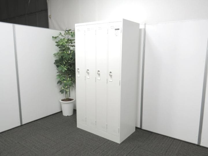 【中古】LKロッカー コクヨ 4人用 ホワイト LK-N4SAW 中古オフィス家具 S4311