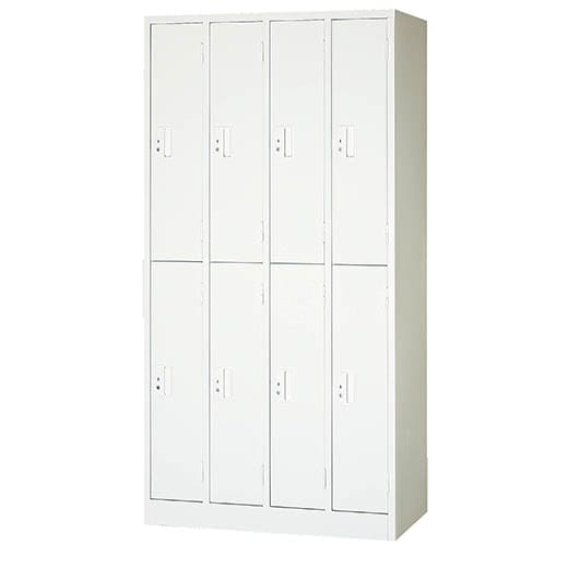 【新品】BFIシリーズ 井上金庫 8人用ロッカー BFI-8 ホワイト 新品オフィス家具