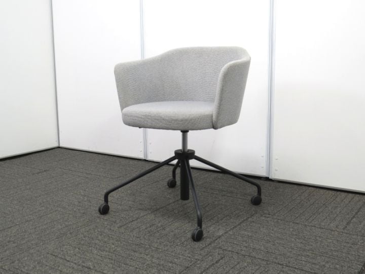 【中古】コーデ コクヨ ミーティングチェア 張りぐるみタイプ ソフトグレー 中古オフィスチェア R4363R