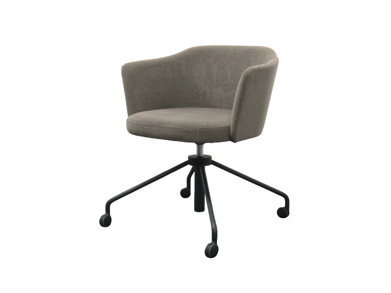 【中古】コーデ コクヨ ミーティングチェア 張りぐるみタイプ チャコールグレー 中古オフィスチェア R4364