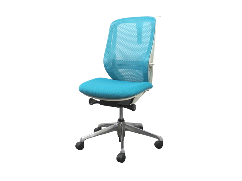 【中古】Sylphy/シルフィー オカムラ 肘なし ランバーサポート ポリッシュ脚 中古オフィスチェア S4738