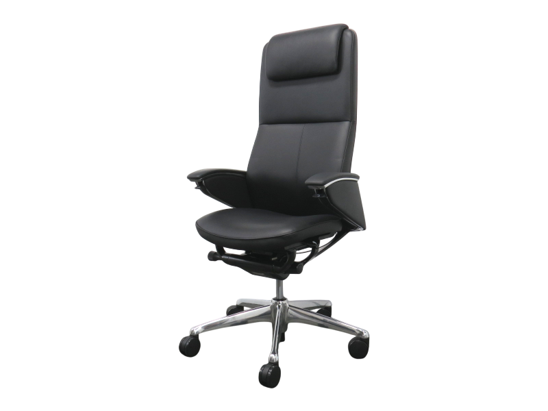 【中古】Legenda/レジェンダ オカムラ 革張り CR57SR-PF72 中古オフィスチェア S4748