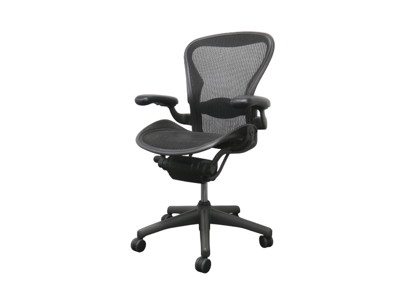 【10％OFF】アーロンチェア ハーマンミラー Bサイズ スタンダード 固定肘 中古オフィスチェア S4747