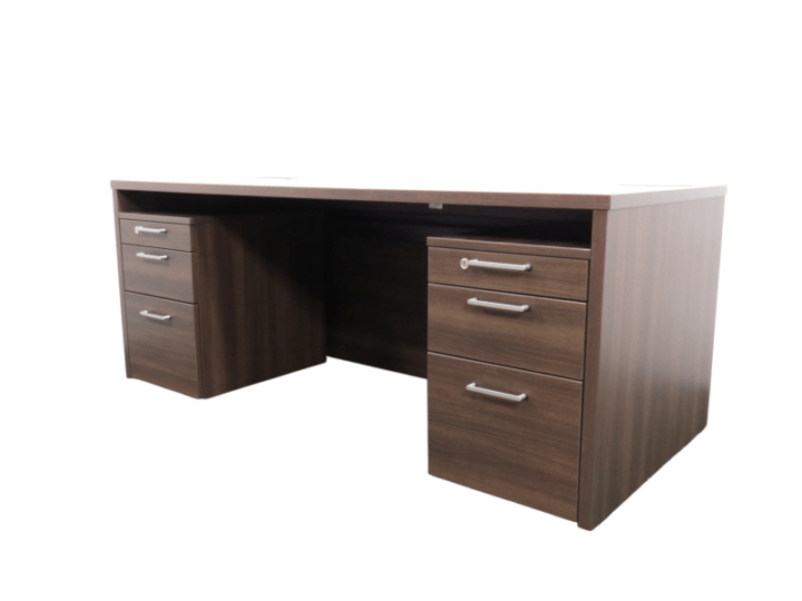 【中古】グレースライン オカムラ 役員用デスク ワゴンセット W1800 中古オフィス家具 S4753