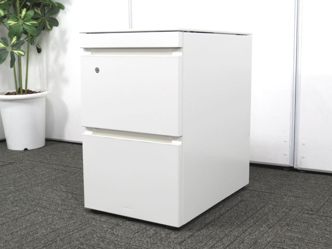 中古】クエスト3段ワゴン プラス ラッチ機能付き AS-F046SC-3L WH 中古